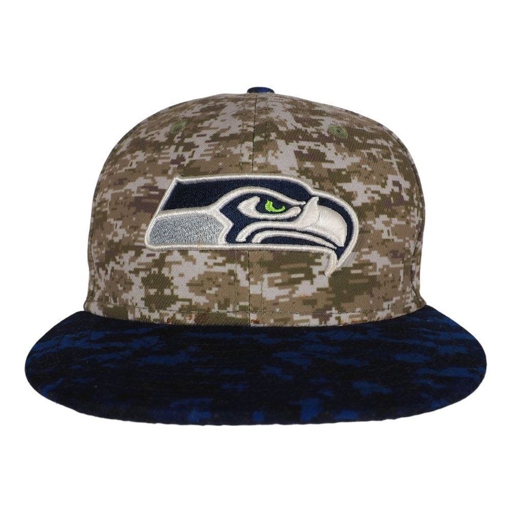 New Era 59Fifty Seattle Seahawks Salute to Service Camo Hat 6 3/4